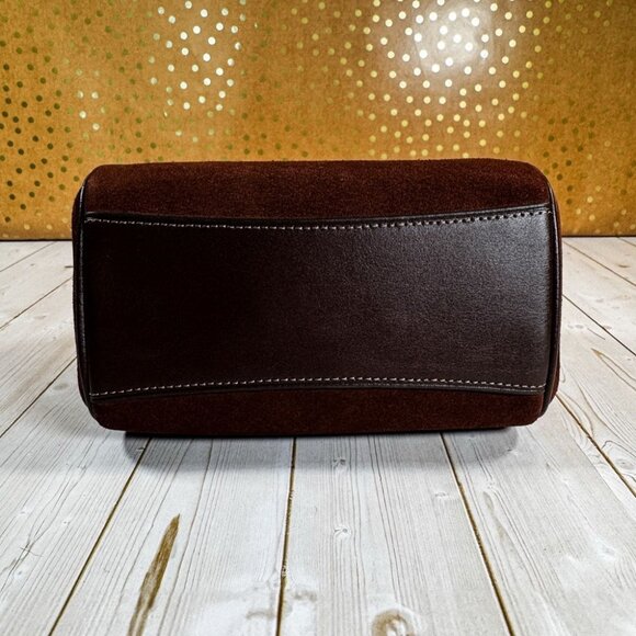 COACH Rowan Mini Satchel in Suede & Leather – Rich Mahogany Brown ✨ - Picture 8 of 10
